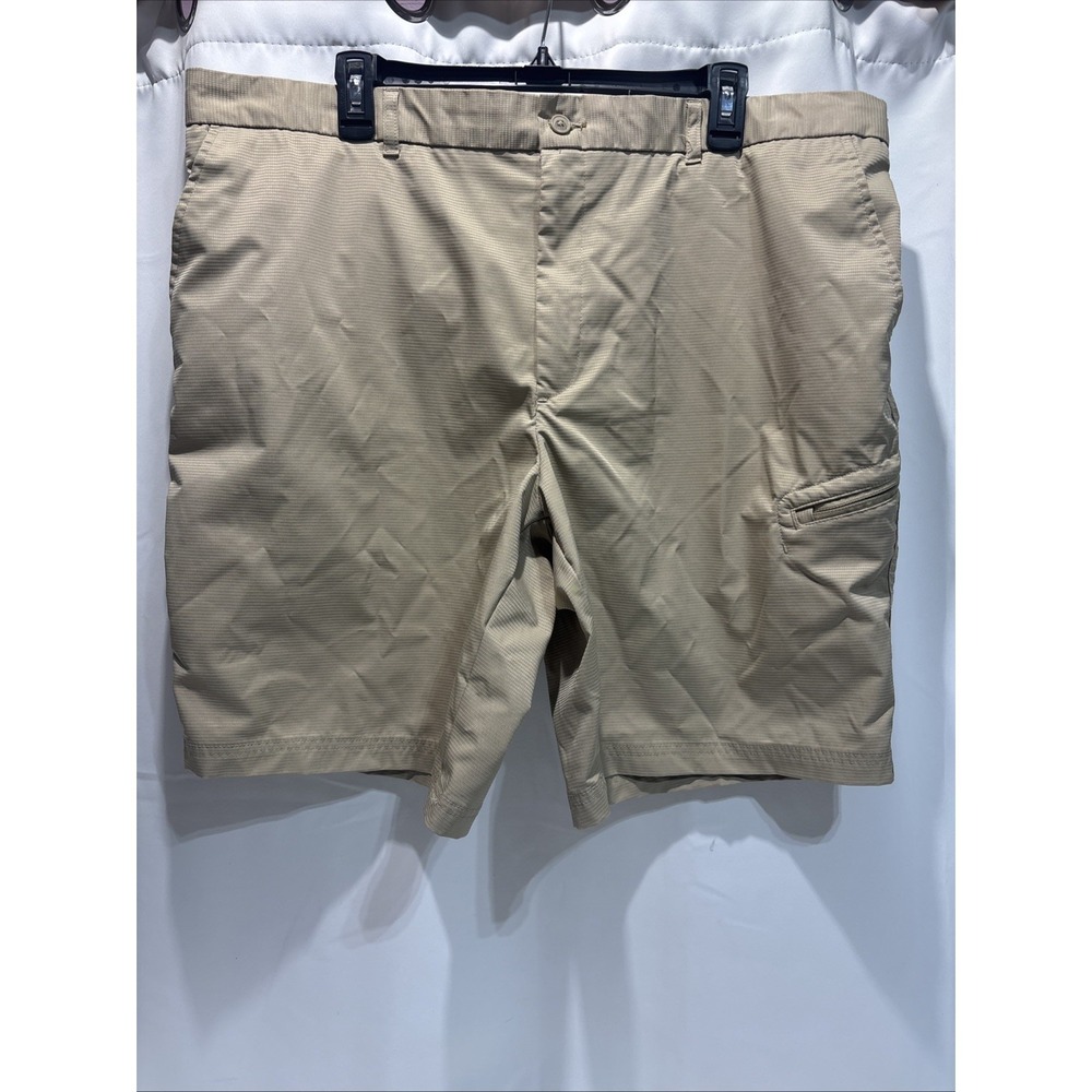 Pebble Beach Men's Dry-Luxe Performance Shorts Size‎ 40, Tan Dry Wick Golf